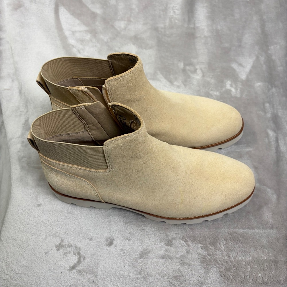Vionic Brionie Suede Ankle Boots Sand Lug Sole Zip Women 9.5 Water Repellent